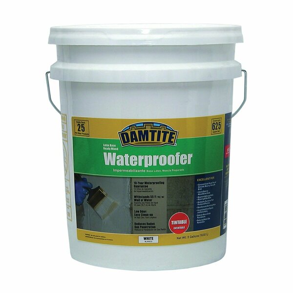 Damtite Paint 5 Gal White Waterproofin 03555